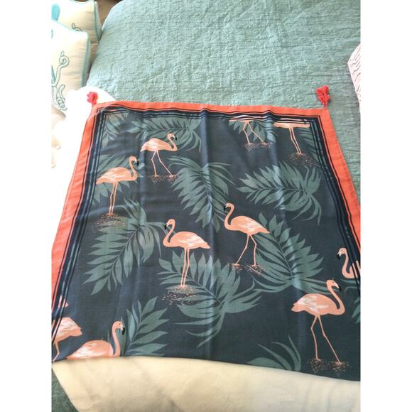 Lulla Collection by Bindya Flamingo scarf with tassels 34 x 74 - Picture 4 of 4